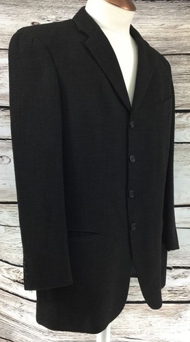 Giorgio Armani Collezioni Neiman Marcus Black 4 Button Sport Coat Blazer 40 Reg - Picture 2 of 6