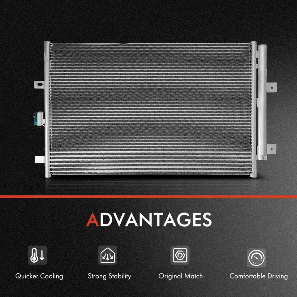 2x Kit de refrigeración de radiador y condensador de CA para Ford Edge 15-17 Lincoln MKX 2016 2017 Foto 3 de 4