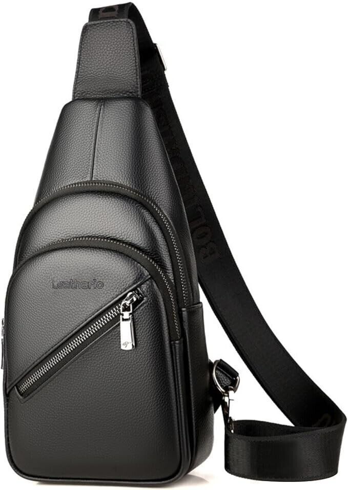 Messenger Bag Leathario Herren Ledertasche UmhÃ¤ngetasche