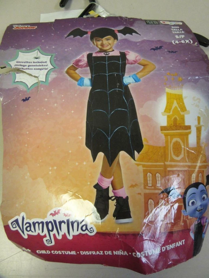 Disney Vampirina Clásico Niñas Halloween Disfraz Vestido Talla XS (3T-4T) Foto 2 de 3