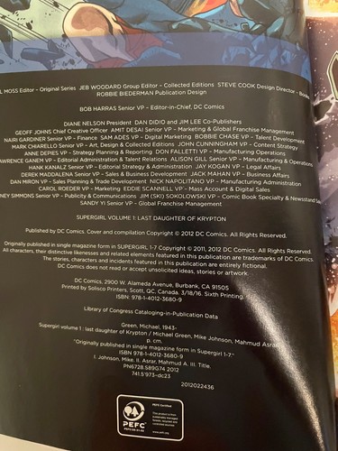Super Girl Volume 1 Lost Daughter of Krypton DC Comics 2012 - Picture 3 of 3