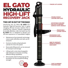 Go Rhino XG-RJ50010B EL Gato EG1 Hydraulic Recovery Off Road Jack 27.5 -48.5"