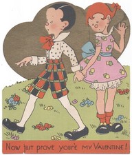 1920s Art Deco Boy Grabs Girl Hand Carrington Now Just Prove Your'e My Valentine