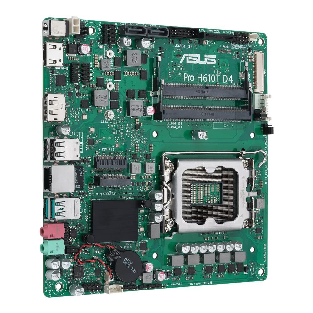 ASUS Pro H610T D4-CSM Business-Mainboard Sockel Intel LGA 1700 Thin Mini-ITX