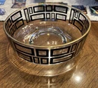 RARE Vintage Jeanette Glass Atomic Starburst Bowl MCM 8.75 Inch