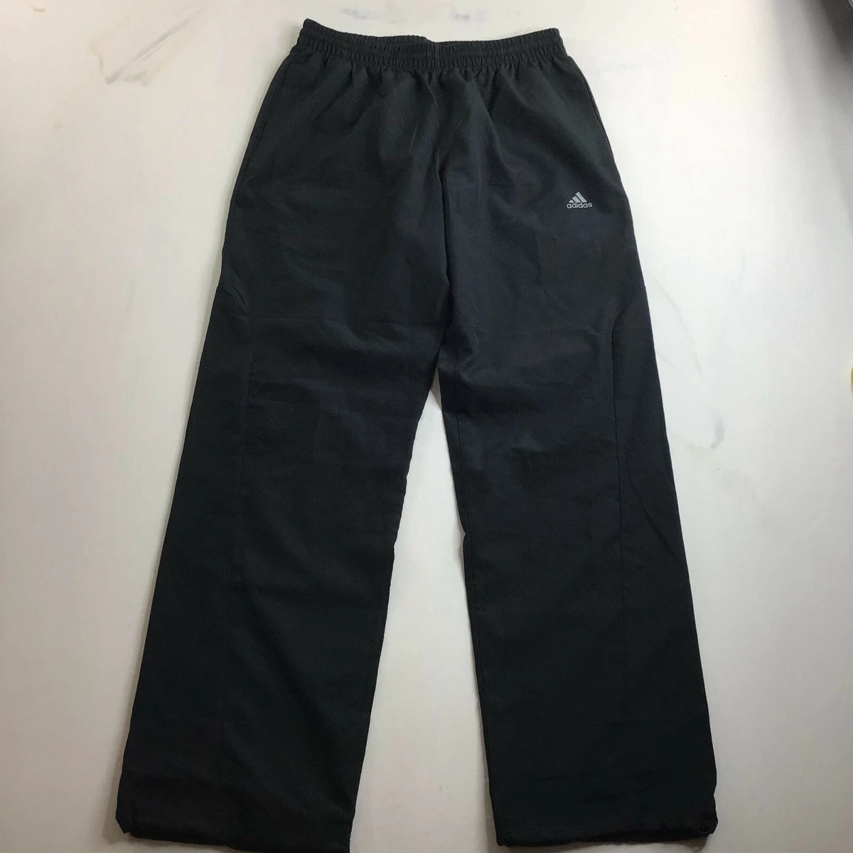 Adidas solid men's black track best sale pants