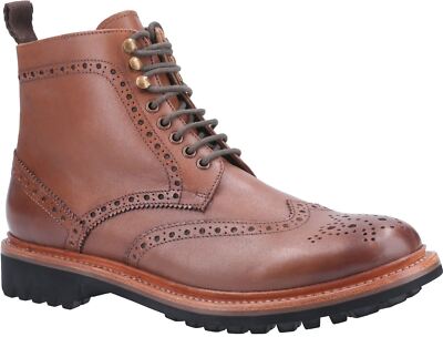 Cotswold Rissington Commando Braun Herren Stiefel Leder