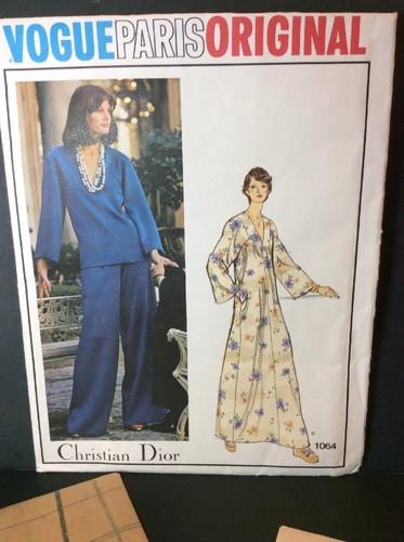 Vogue Paris Sewing Pattern Vtg 1064 Christian Dior Loungewear Pajamas Uncut FF - Picture 2 of 6