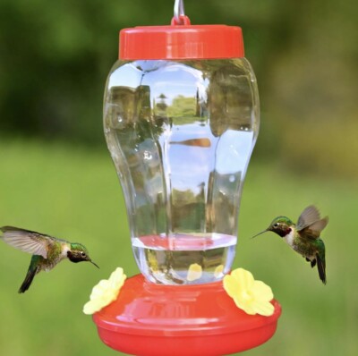 Red Hummingbird Nectar Feeders 2 Pk Hanging~~ ALWAYS MAILED IN A BOx