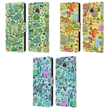 HEAD CASE DESIGNS PREHISTORIC PATTERNS LEATHER BOOK CASE FOR MOTOROLA PHONES