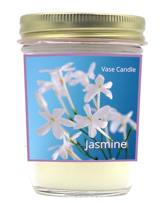 Jasmine Jar Candle - Smells just like Jasmine | 50 Hour Burn Time