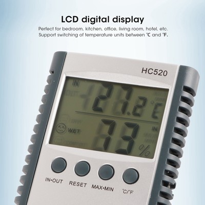 LCD Digital Thermometer Hygrometer Digital Temperature Humidity Tester Meter DSP