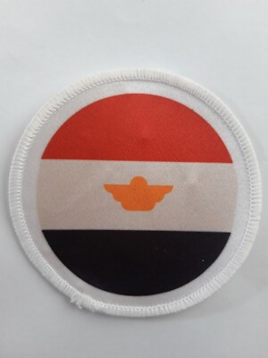 Flagge von Ägypten Ägyptisch 3'' Sublimation Kreis Patch Abzeichen