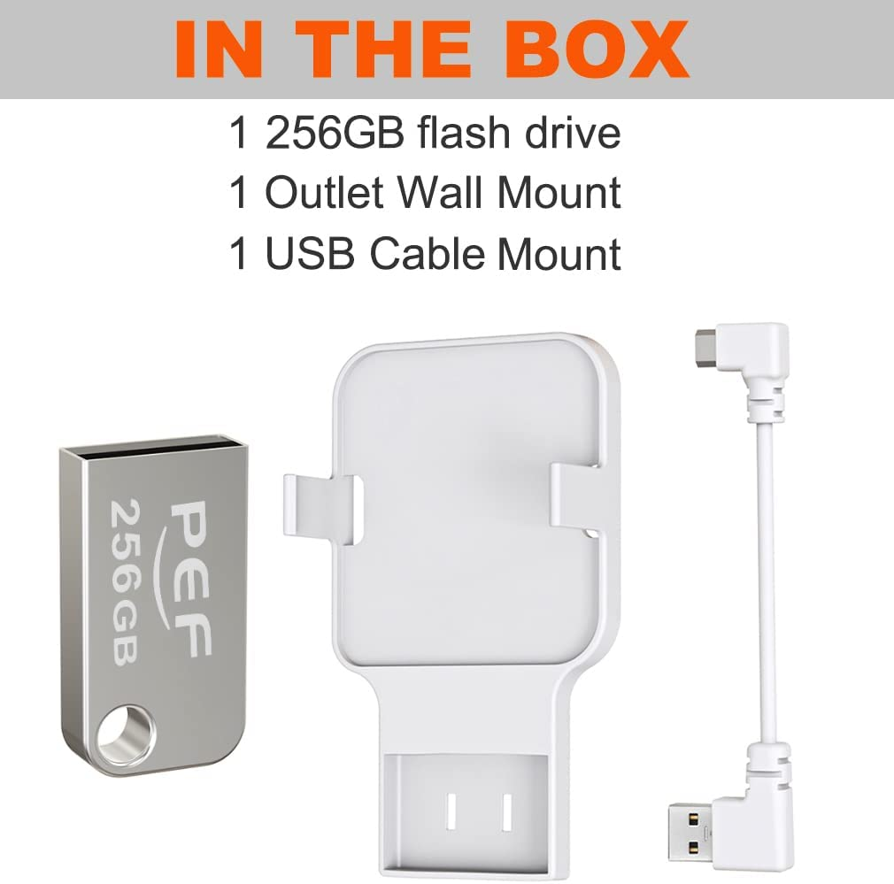 256GB Blink USB Flash Drive and Outlet Wall Mount for Blink Sync Module 2, Sp...-image