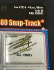 Atlas #2535 N-scale Code 80 Nickel Silver Rail Joiners (48/pack)