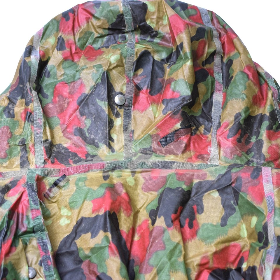 Original Swiss army troops camo tactical plastic poncho Alpenflage ...