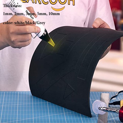EVA Foam Sheets Handmade DIY Craft Cosplay Model 1~10mm Thick White/ Black/Grey - Picture 9 of 12