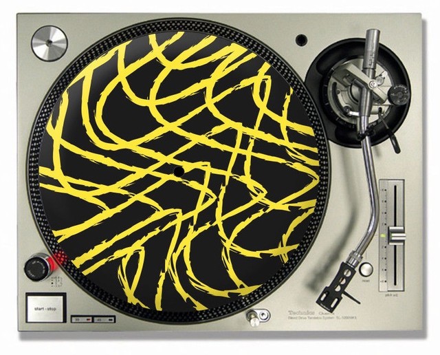 Yellow & Black DJ SLIPMATS / Turntable SLIP MATS X 2 TECHNICS eBay