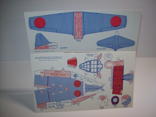 Airplane Toy Jack Armstrong Vintage Tru-Flite Model Japanese Zero GM Cereal - Picture 5 of 10