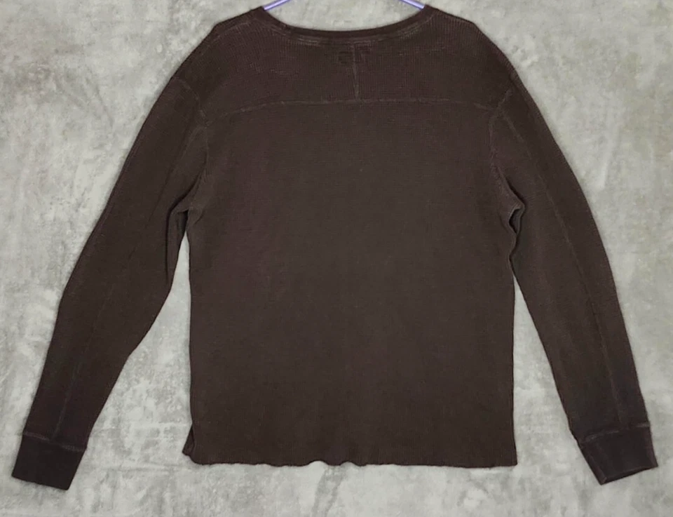 Tejido gofre térmico de inspiración vintage Lucky Brand manga larga "Rock&Roll" talla XXL Foto 2 de 4