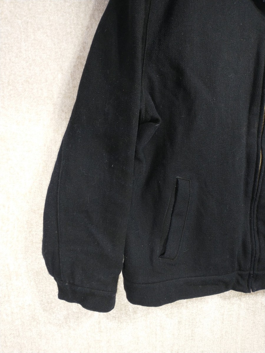 Old Navy Mens Sz XL Black Classic Wool Full Zip Bomber Old Navy Mens Sz XL Black Classic Wool Full Zip Bomber