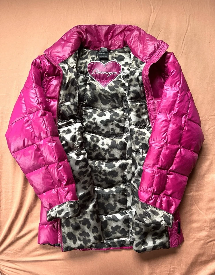 Chaqueta acolchada Obermeyer con estampado animal interior talla L Foto 3 de 4