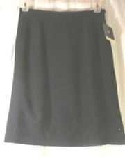 VALERIE STEVENS y Womens NWT 58  silk Skirt Size Med black beaded embroidery