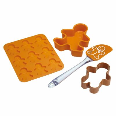 Kitchen Craft Pfefferkuchen Backset 4 Teile Silikon Neu Backformset