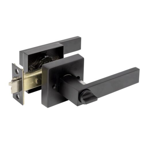 <!--F#f_0-->Matt Black Door Handles Locks Privacy Square Door Hardware Entry Home<!--F/-->