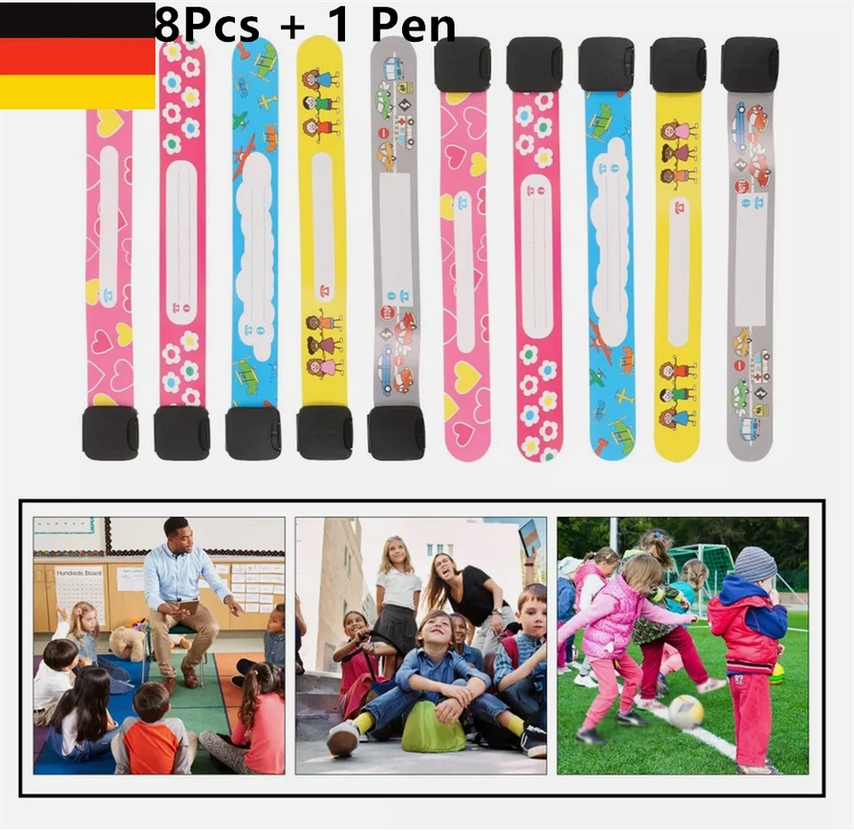 8Stk Kind Sicherheit ID Armband, Id Sicherheit Armbänder Infobands Armbänder_ - Bild 3 von 4