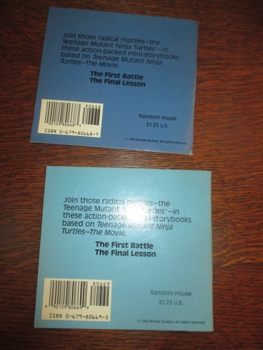 PAIR Of Vintage TEENAGE MUTANT NINJA TURTLES Softcover MINI BOOKS - 1990 - #2 - Picture 2 of 6