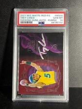 2021 Wild Card Matte Black Smoking Gun Purple AUTO Trey Lance /30 PSA 10 POP 1