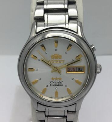 Orient Crystal 3 Star EM02-CO Day/Date Vintage Men s Watch SBZ73RM5