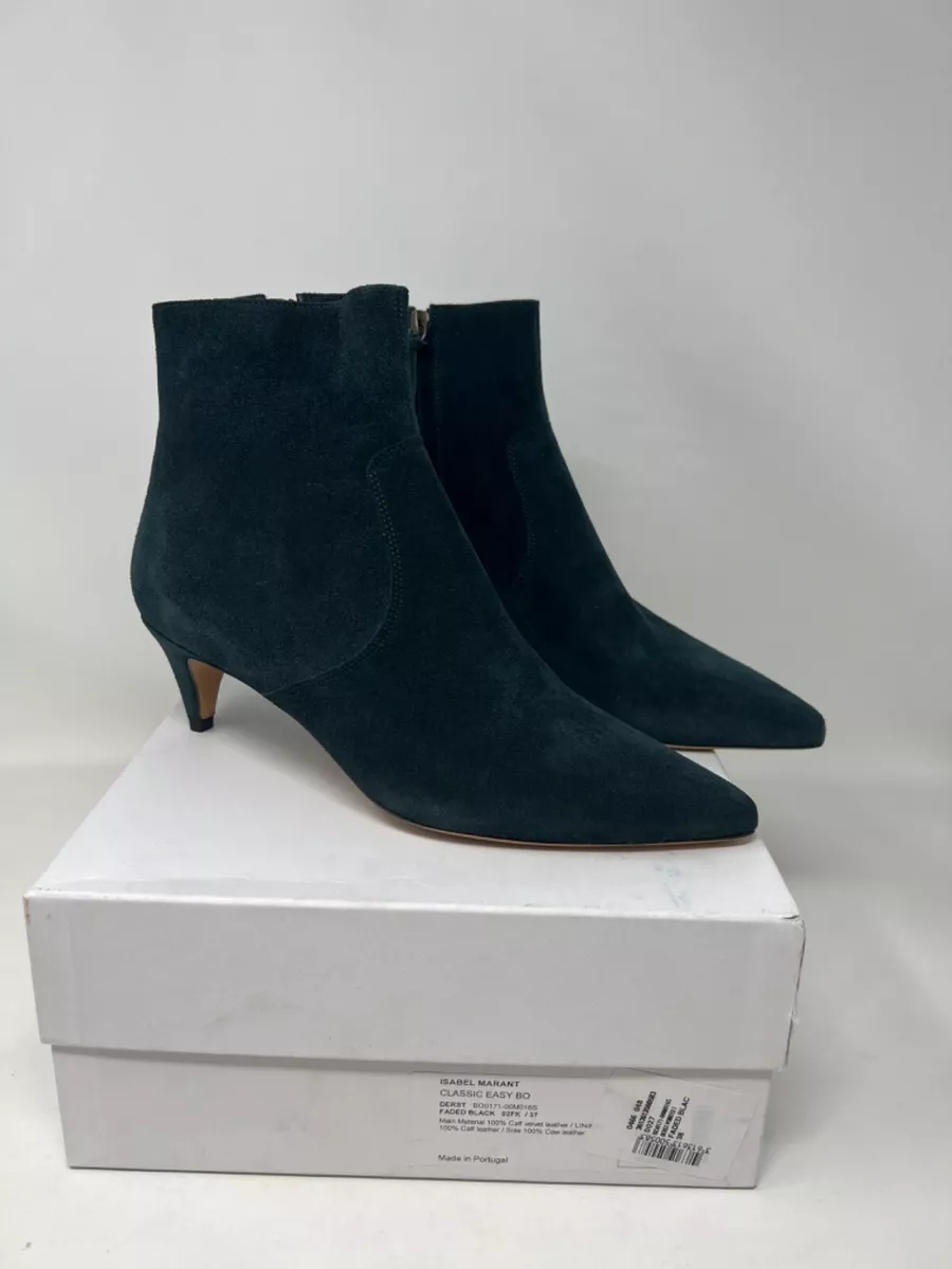 Womens ISABEL MARANT Faded Black Suede Derst Classic Ankle Boots EUR 38 US 8