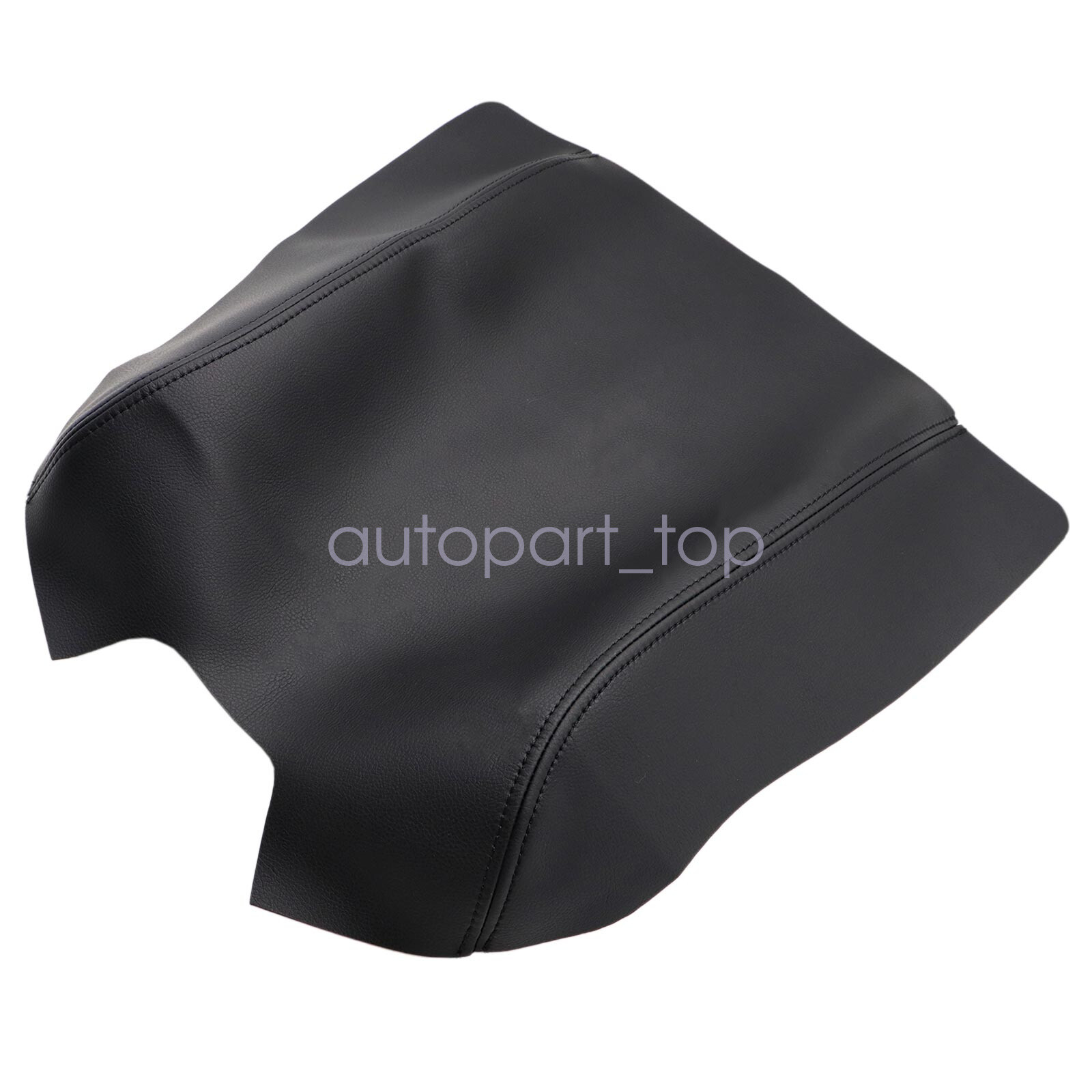 Fits 2015-2019 Ford F150 Leather Armrest Console Lid Cover Gray Stitch