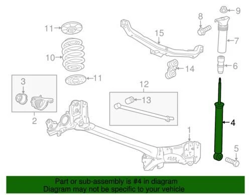Genuine GM 2016-2019 Chevrolet Cruze Rear Left Or Right Shock Absorber 39040199 — 第 2/3 张图片