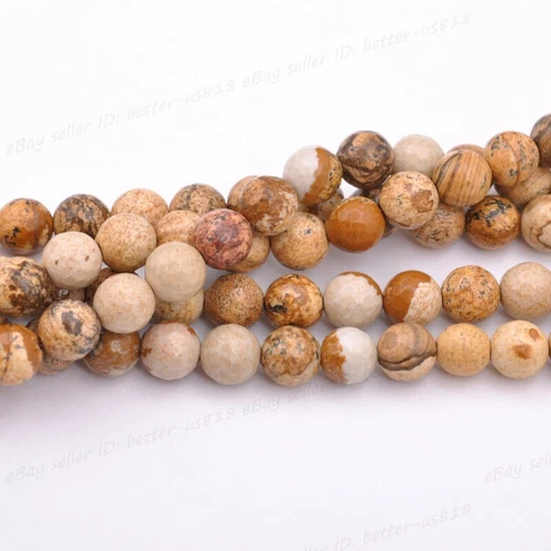 Wholesale Natural Gemstone FACETED Round Spacer Loose Beads 4MM 6MM 8MM 10MM - Picture 81 of 135
