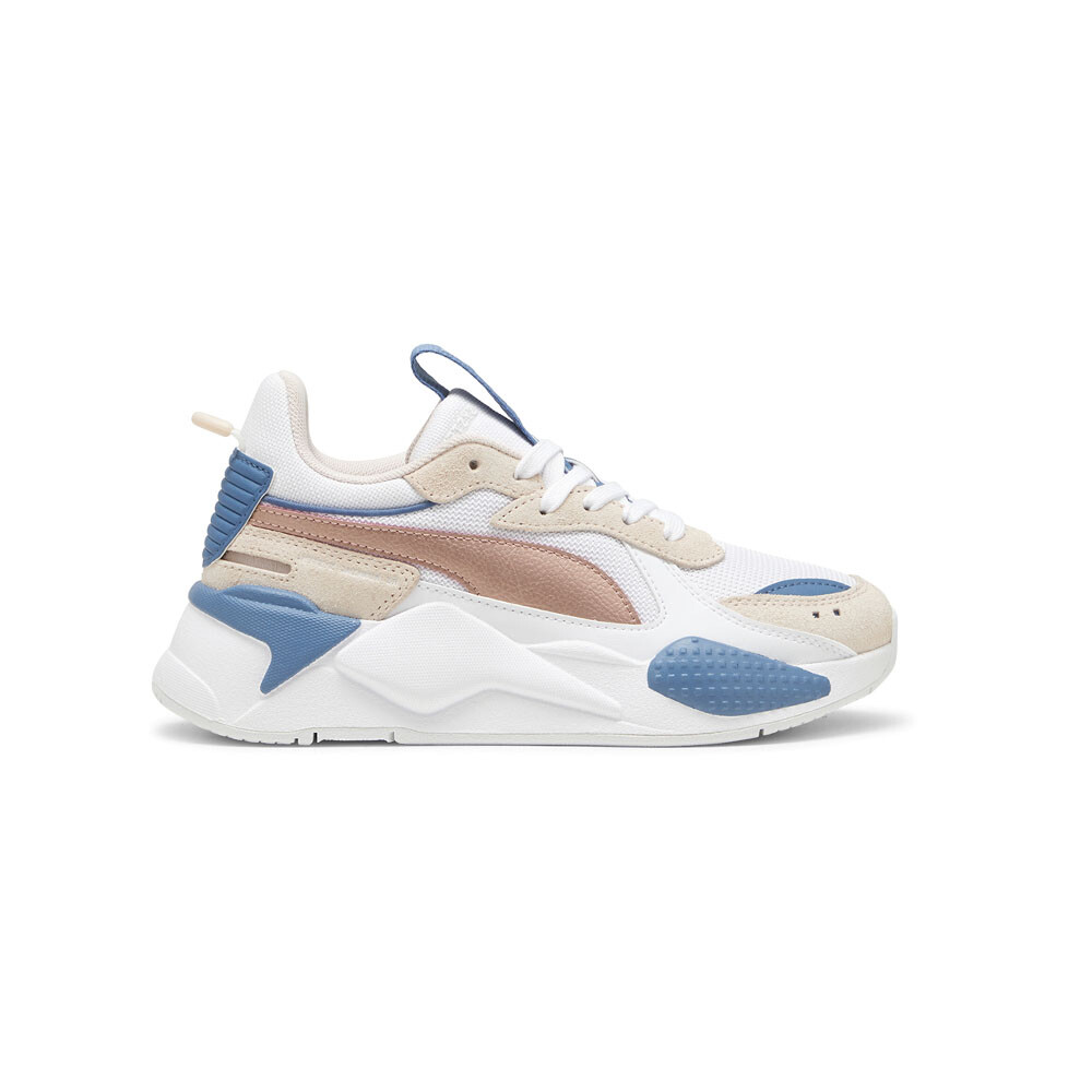 Молодежные белые кроссовки для девочек Puma RsX с металлической шнуровкой, повседневная обувь 39198408