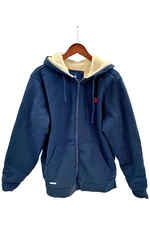 U.S. Polo Assn. Men's Solid Sherpa Hoodie Navy