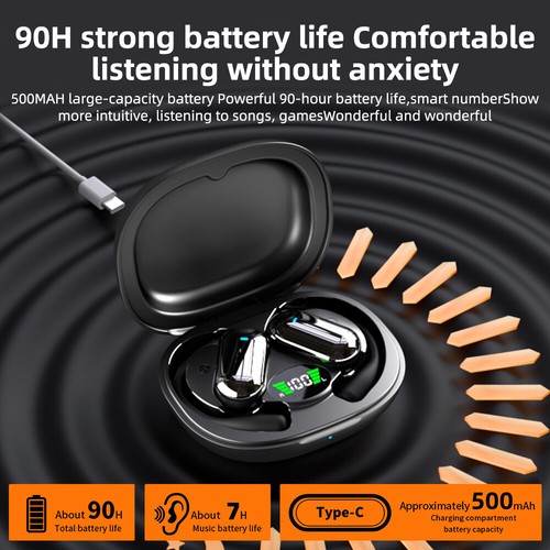 Wireless Bluetooth 5.4 Open Ear Earphones Sports Headphones Gym Earbuds with Mic - Picture 4 of 14