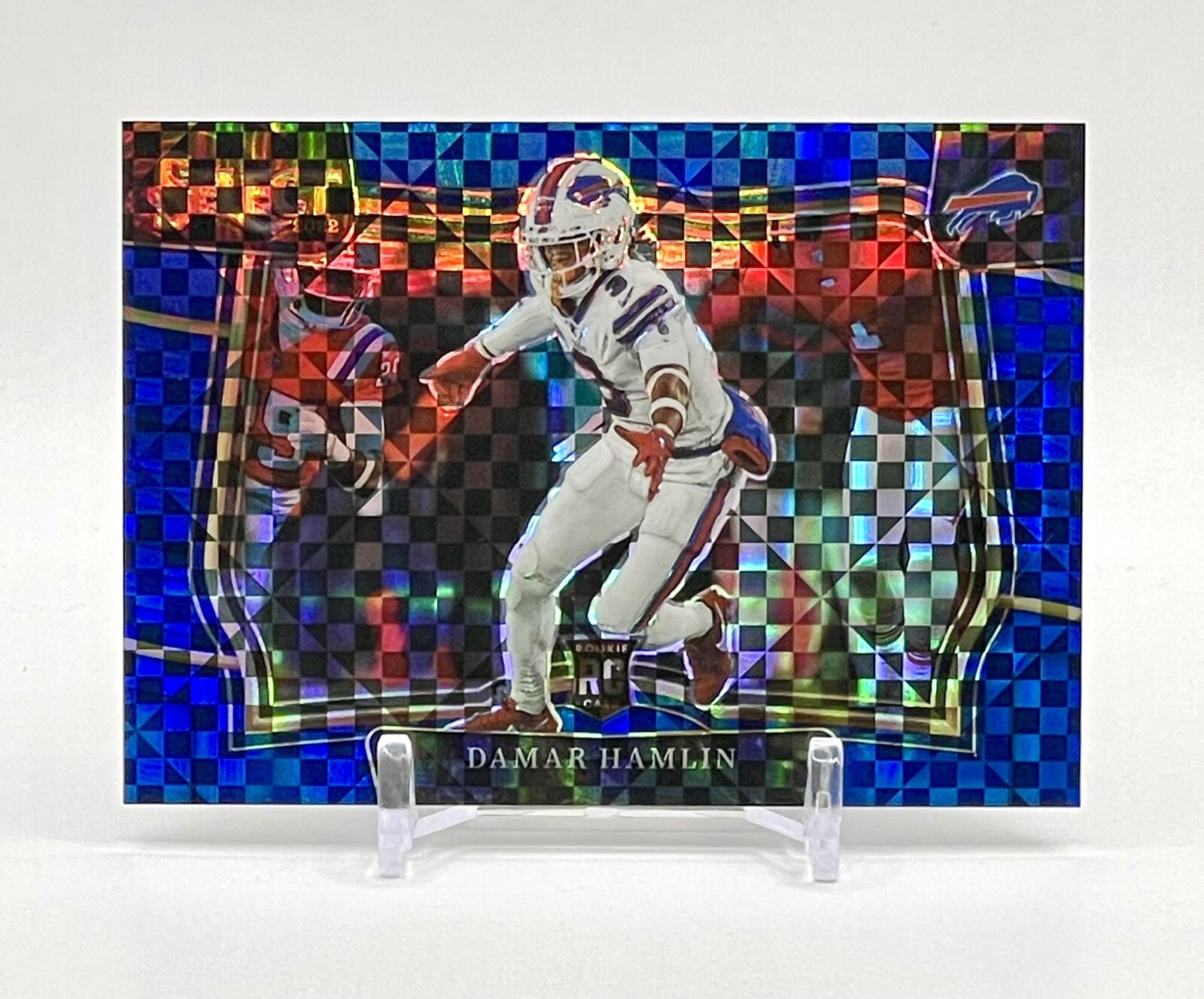 2022 Damar Hamlin | #457 RC Rookie Field Level Blue Prizm /49 | Panini Select