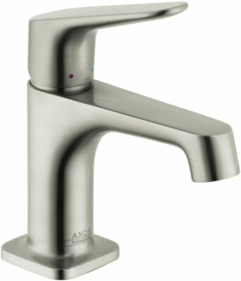 AXOR Citterio 6-inch Tall Bathroom Sink Faucet in Brushed Nickel, 34016821