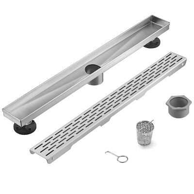 HEATGENE Shower Drain Venetian Bronze - Rectangular Bathroom Shower Floor Drain