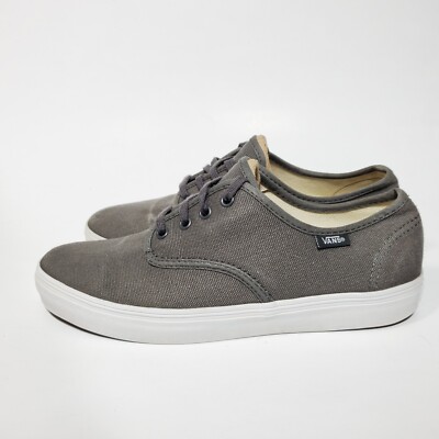 Vans Authentic Womens Mens Grey Canvas Lace Up Low Shoes