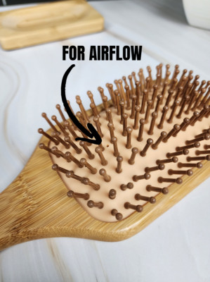 Premium Bamboo Hairbrush | Eco-Friendly Detangler for Smooth, Frizz-Free Hair
