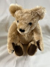 Jointed Teddy Bear Golden Brown Fur w Brown Felt Paws 13  Tall