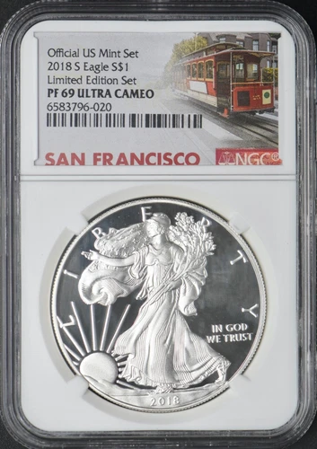 2018-S American Silver Eagle NGC PF69 Ult Cam Limited Edition Set ✪COINGIANTS✪