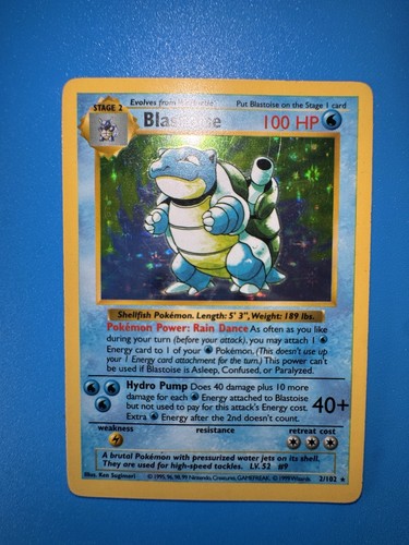 Pokémon TCG - Shadowless Blastoise 2/102 - Shadowless Holo Rare Base Set (LP-) - Picture 2 of 3