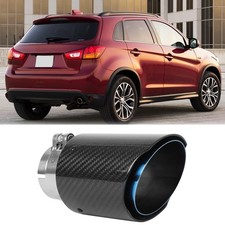 Carbon Dual 2.5" In 3.5" Out Exhaust Tip Clamp-on For Mitsubishi Outlander Sport