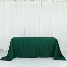 HUNTER GREEN 90" x 132" Accordion Crinkle TAFFETA RECTANGLE TABLECLOTH Party